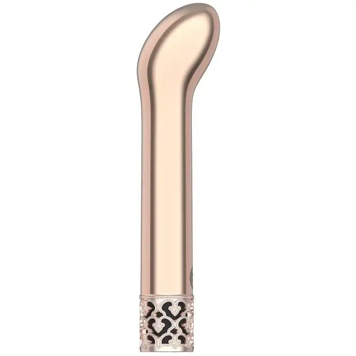 Розовый мини-вибратор G-точки Jewel - 12 см - Royal Gems. Фотография 3.