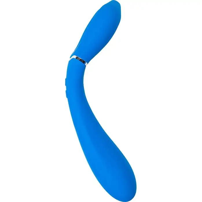 Голубой многофункциональный вибратор Whally - 18,5 см - L EROINA. Фотография 6.