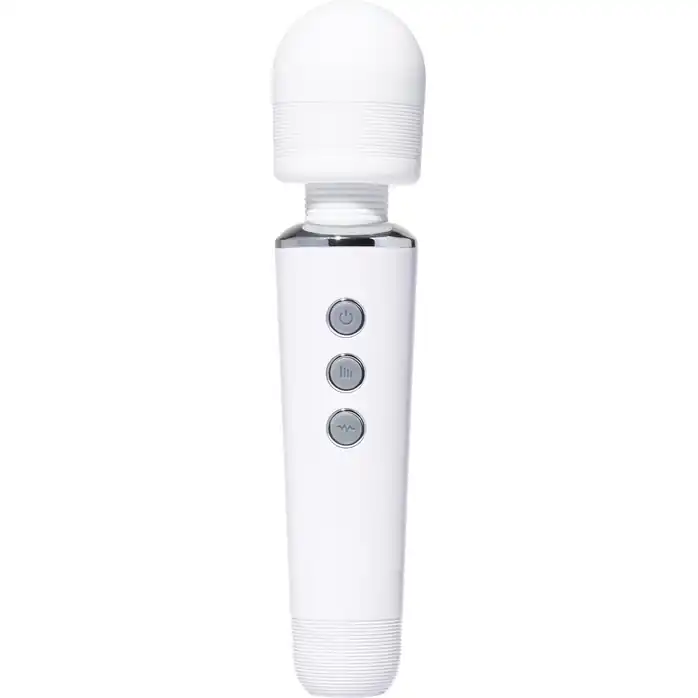 Белый жезловый вибромассажёр Wand Massager - 19 см - Оки-Чпоки