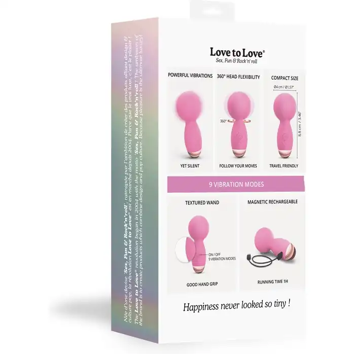 Розовый мини-wand вибратор Itsy Bitsy Mini Wand Vibrator. Фотография 6.
