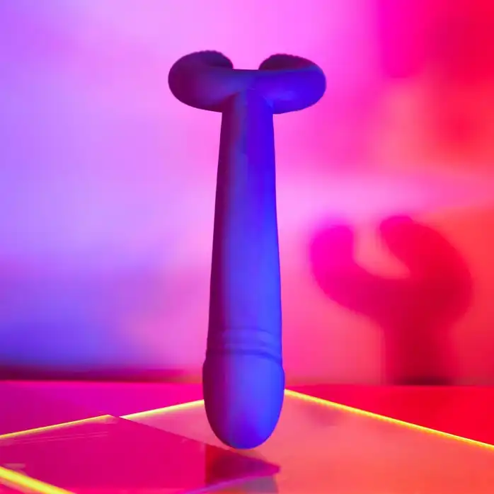 Темно-синий вибратор для пар Please Me Multi Vibrator. Фотография 6.