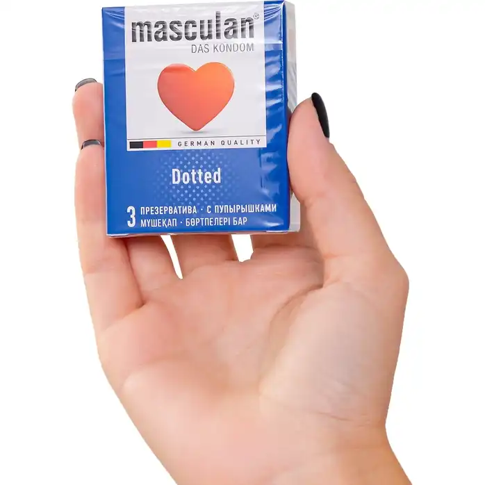 Презервативы с пупырышками Masculan Dotted - 3 шт. Фотография 3.