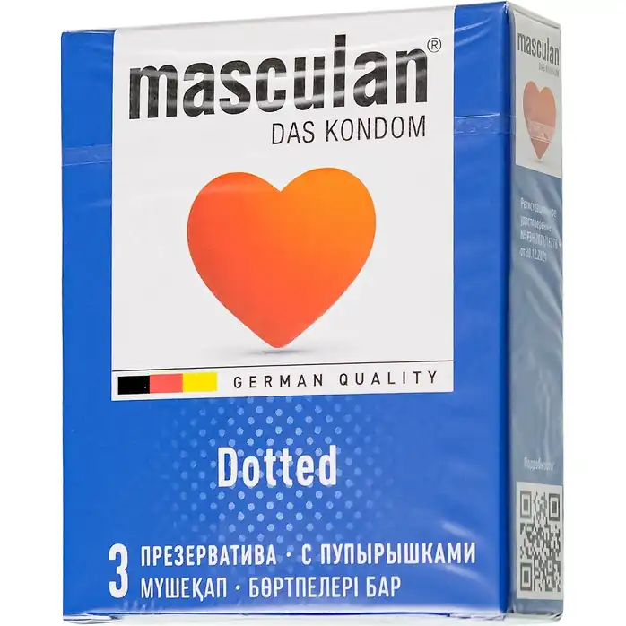Презервативы с пупырышками Masculan Dotted - 3 шт