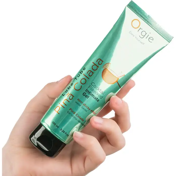 Съедобный интимный гель Orgie Lube Tube Cocktail Pina Colada - 100 мл. Фотография 3.
