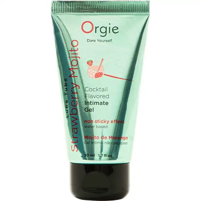 Съедобный интимный гель Orgie Lube Tube Cocktail Strawberry Mojito - 50 мл