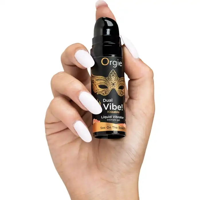 Съедобный гель Dual Vibe Sex On The Beach с эффектом вибрации и вкусом коктейля «секс на пляже» - 15 мл. Фотография 2.
