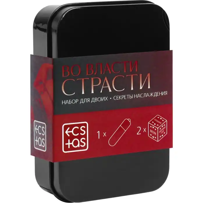 Набор для двоих «Во власти страсти. Секреты наслаждения»: 2 неоновых кубика и вибропуля - ECSTAS. Фотография 5.