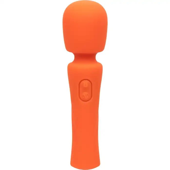 Оранжевый вибромассажер Stella Liquid Silicone Mini Massager - 14,5 см - Stella. Фотография 6.