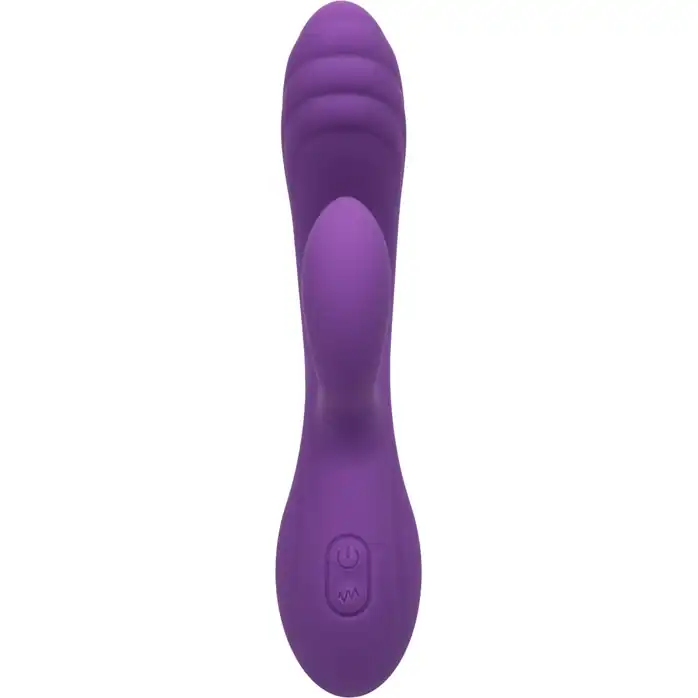 Фиолетовый вибромассажер-кролик Stella Liquid Silicone “C” Curve - 19 см - Stella. Фотография 6.