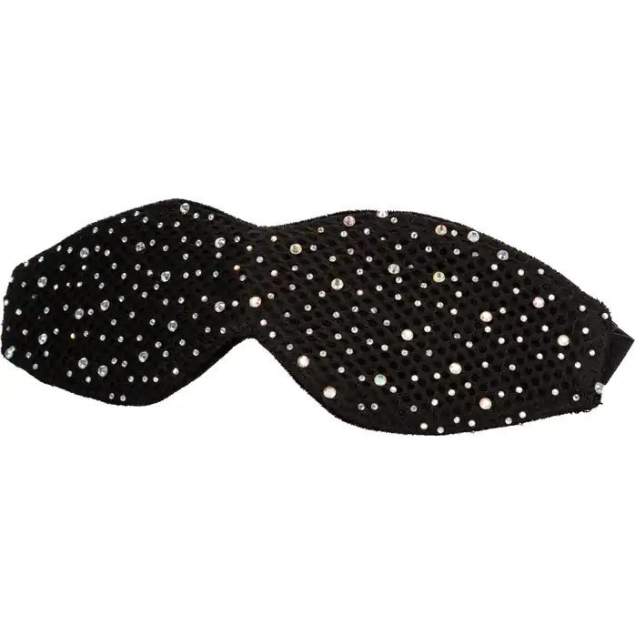 Черная маска на глаза Blackout Eye Mask со стразами - Radiance. Фотография 4.