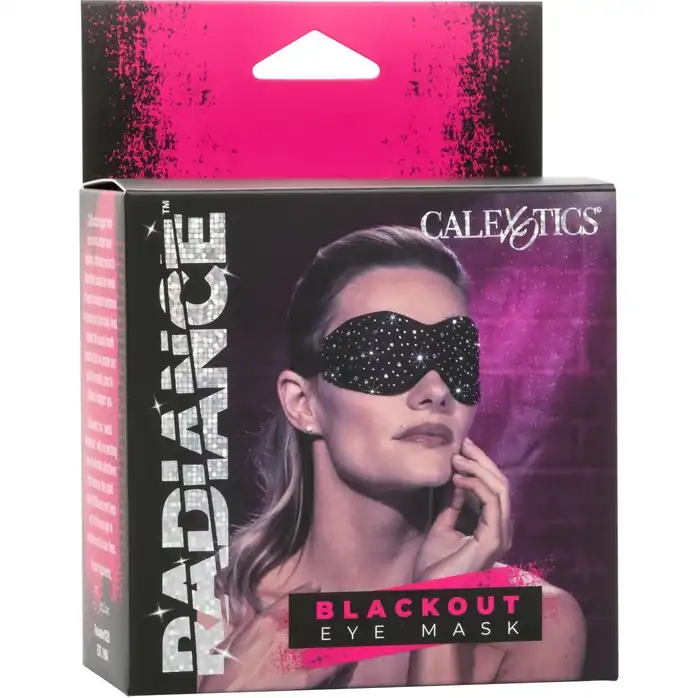Черная маска на глаза Blackout Eye Mask со стразами - Radiance. Фотография 5.