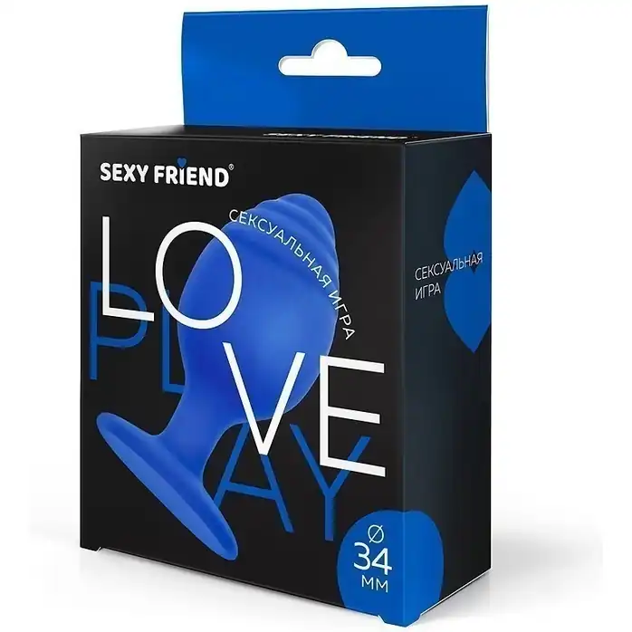 Синяя силиконовая анальная втулка - 7 см - SEXY FRIEND СЕКСУАЛЬНАЯ ИГРА. Фотография 4.