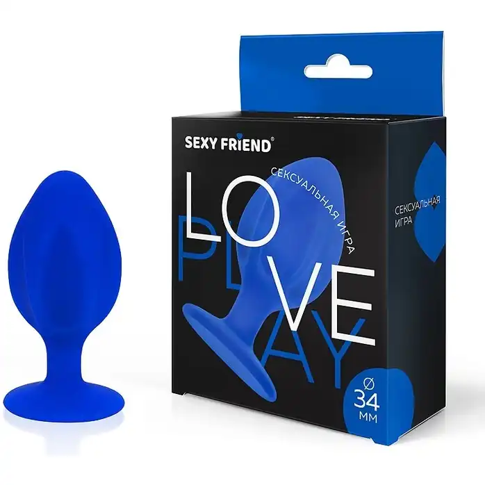 Синяя силиконовая анальная пробка - 7 см - SEXY FRIEND СЕКСУАЛЬНАЯ ИГРА. Фотография 2.