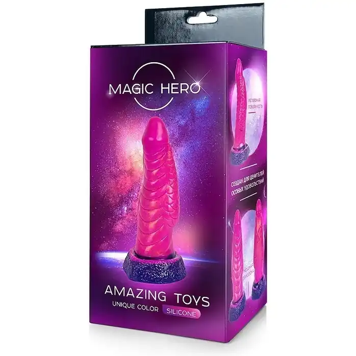 Розовый фантазийный фаллоимитатор - 17,5 см - MAGIC HERO. Фотография 3.