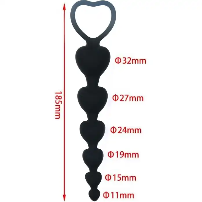 Черная анальная цепочка-елочка «Оки- Чпоки» - 18,5 см - Оки-Чпоки. Фотография 3.