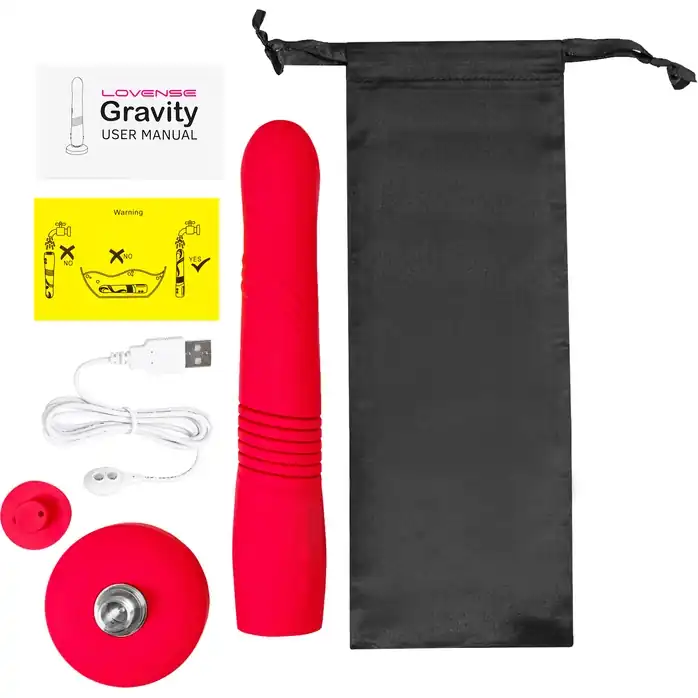 Красный пульсатор Gravity со съемной присоской - 25,9 см. Фотография 10.