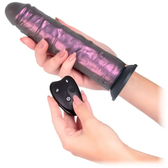 Коричневый вибратор-реалистик с пультом ДУ - 20,5 см - EROWOMAN NEW COLLECTION. Фотография 4.
