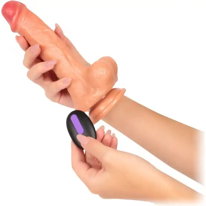 Телесный реалистичный вибратор Erowoman - 21 см - EROWOMAN ВИБРО. Фотография 3.