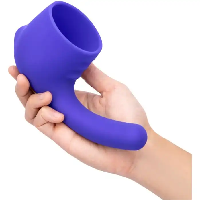Фиолетовая насадка для wand-вибромассажера Deluxe Silicone G-Spot Wand Attachment