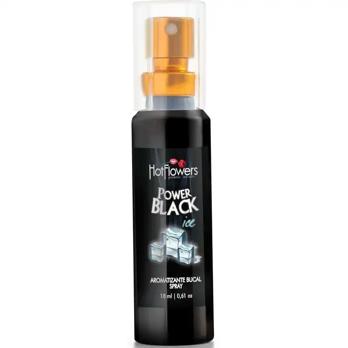 Спрей для оральных ласк Power Black с охлаждающим эффектом - 18 мл