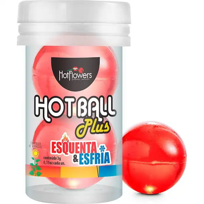 Лубрикант на масляной основе Hot Ball Plus с охлаждающе-разогревающим эффектом (2 шарика по 3 гр.)