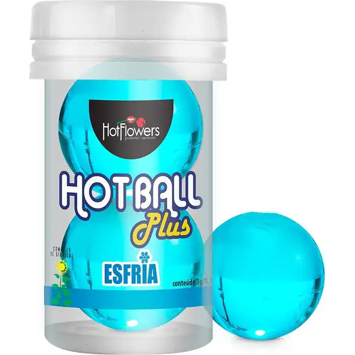 Лубрикант на масляной основе Hot Ball Plus с охлаждающим эффектом (2 шарика по 3 гр.)