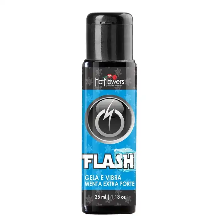 Стимулирующий гель Flash Menta Extra Forte с ароматом мяты и эффектом вибрации - 35 мл