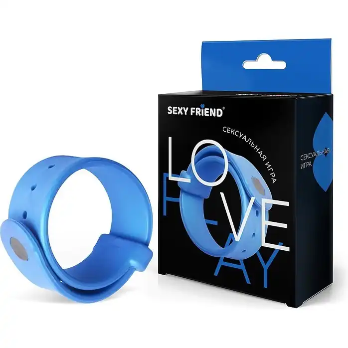 Голубой эрекционный ремешок-утяжка - SEXY FRIEND СЕКСУАЛЬНАЯ ИГРА. Фотография 4.
