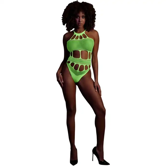 Стильное зеленое боди Body with Grecian Neckline - Ouch!. Фотография 5.