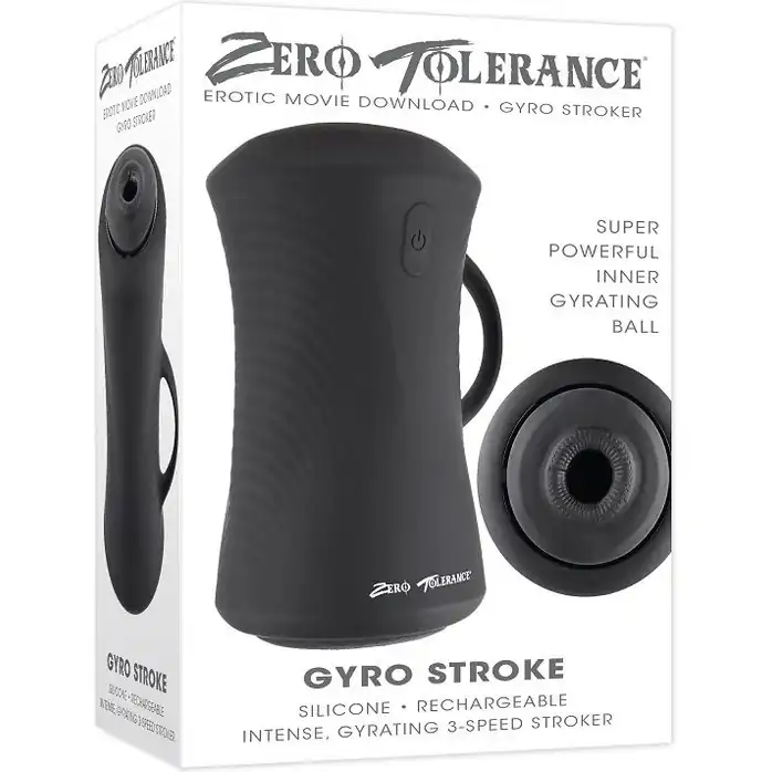 Черный вибромастурбатор с гироскопом Gyro Stroke. Фотография 8.