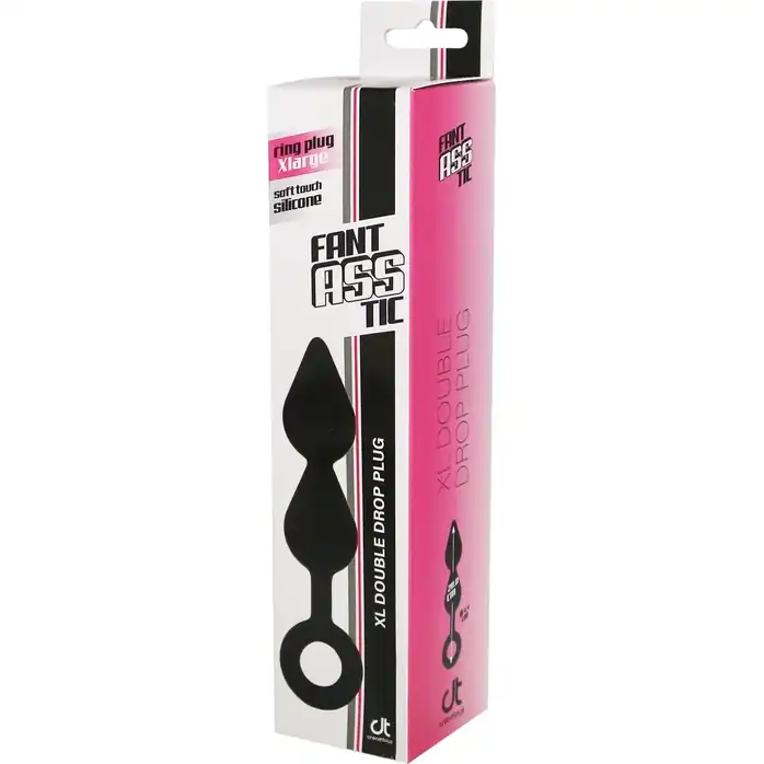 Черный анальный стимулятор XL Double Drop Plug - 20 см - Fantasstic. Фотография 2.