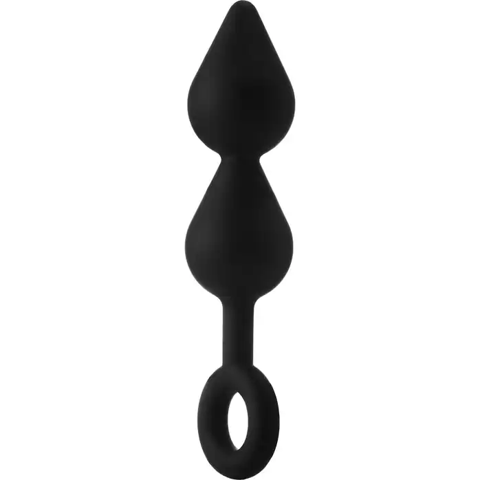Черный анальный стимулятор XL Double Drop Plug - 20 см - Fantasstic. Фотография 3.
