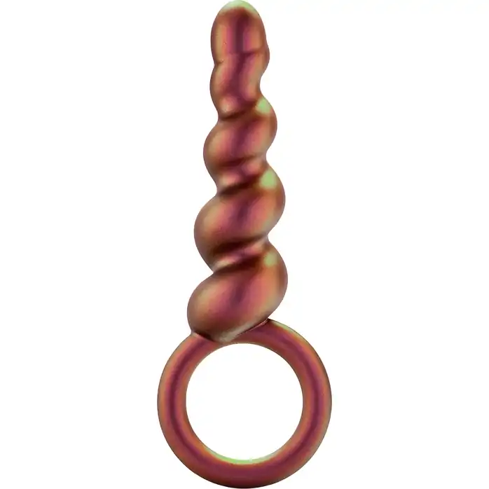 Коричневый анальный стимулятор Spiral Loop Copper Anal Plug - 13,3 см - Anal Adventures