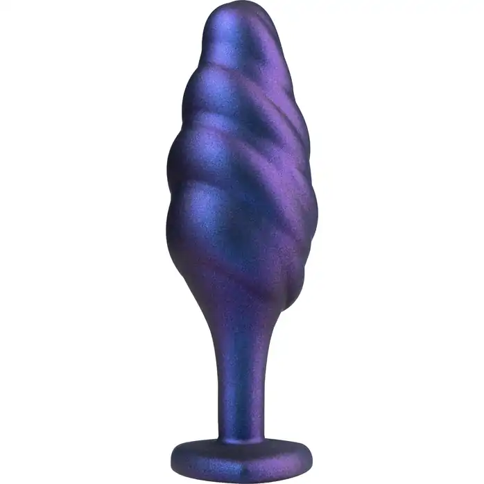 Фиолетовая анальная пробка с кристаллом-сердцем Matrix Bumped Bling Plug - 11,4 см - Anal Adventures