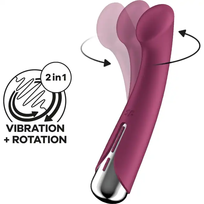 Сливовый вибратор для G-точки Spinning G-Spot 1 - 17 см. Фотография 3.