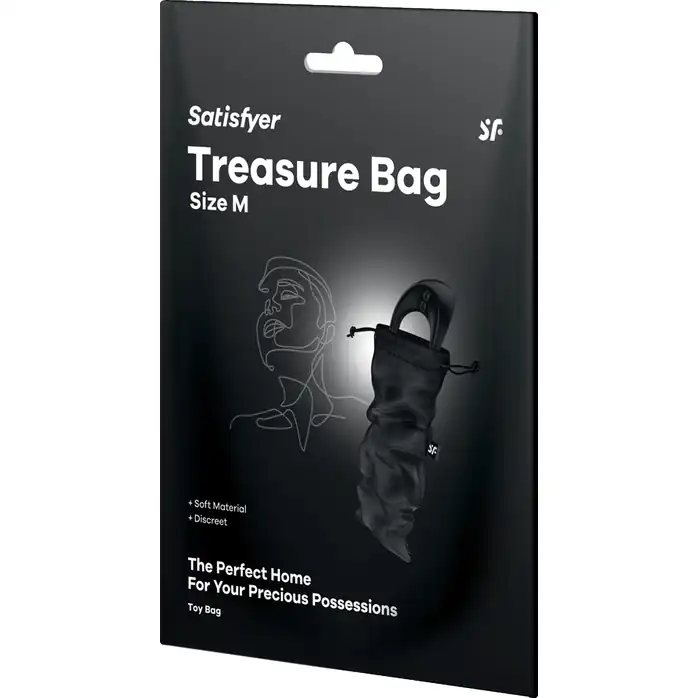 Черный мешочек для хранения игрушек Treasure Bag M