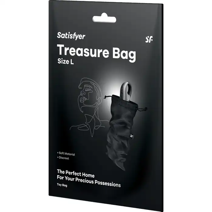 Черный мешочек для хранения игрушек Treasure Bag L