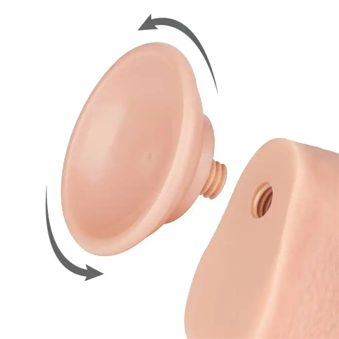 Телесный фаллоимитатор 9 Sliding Skin Dual Layer Dong - 22 см. Фотография 6.