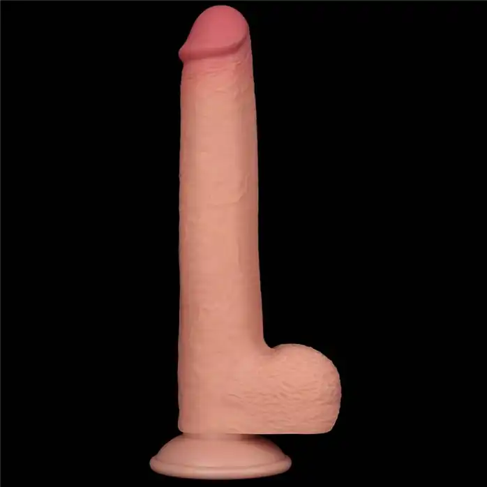 Телесный фаллоимитатор 9 Sliding Skin Dual Layer Dong - 22 см. Фотография 7.
