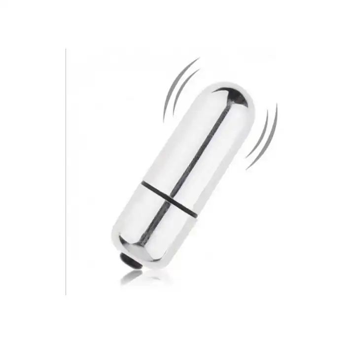 Серебристая вибропуля X-Basic Bullet Mini One Speed - 5,9 см