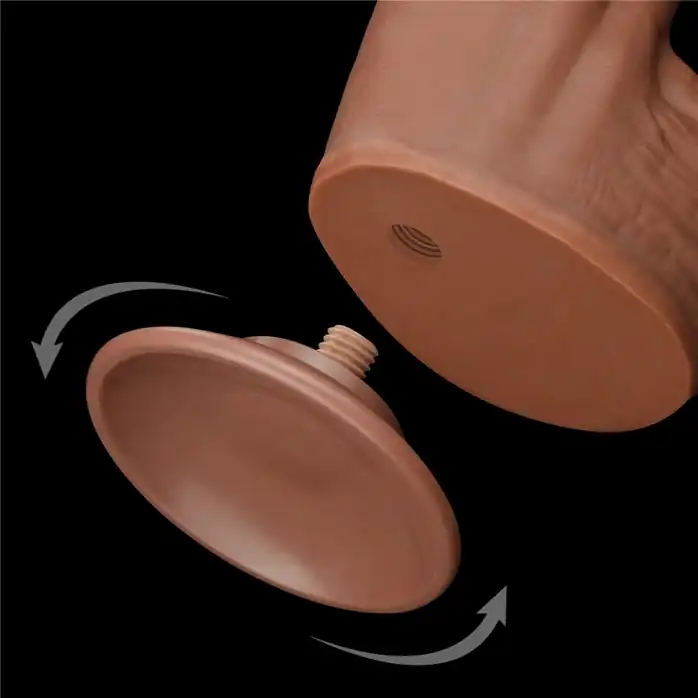Коричневый фаллоимитатор 12 King Sized Sliding Skin Dual Layer Dong - 31 см. Фотография 3.