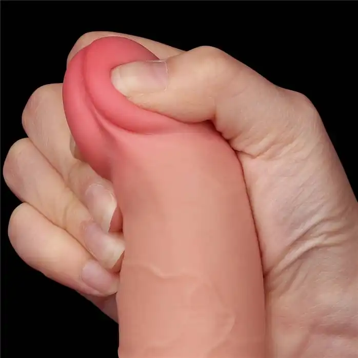 Телесный фаллоимитатор 7.5 Sliding Skin Dual Layer Dong на присоске - 19,5 см. Фотография 11.