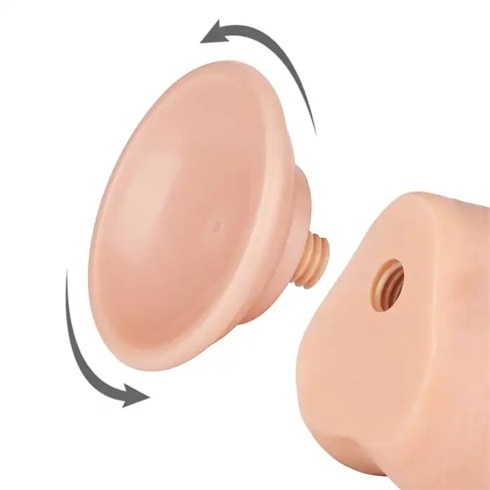 Телесный фаллоимитатор 7.5 Sliding Skin Dual Layer Dong на присоске - 19,5 см. Фотография 6.