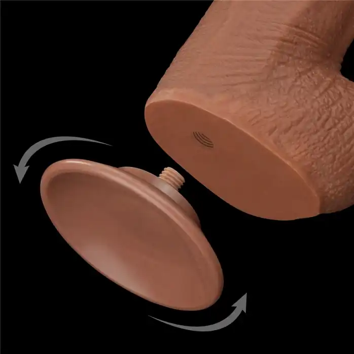 Коричневый фаллоимитатор 13.5 King Sized Sliding Skin Dual Layer Dong - 34 см. Фотография 3.