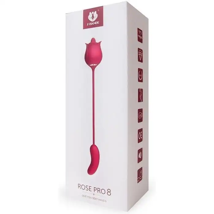 Розовый вибромассажер Rose Pro 8. Фотография 3.