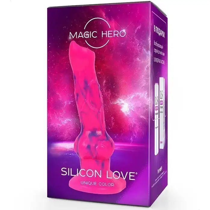 Розовый фантазийный фаллоимитатор - 19 см - MAGIC HERO. Фотография 5.