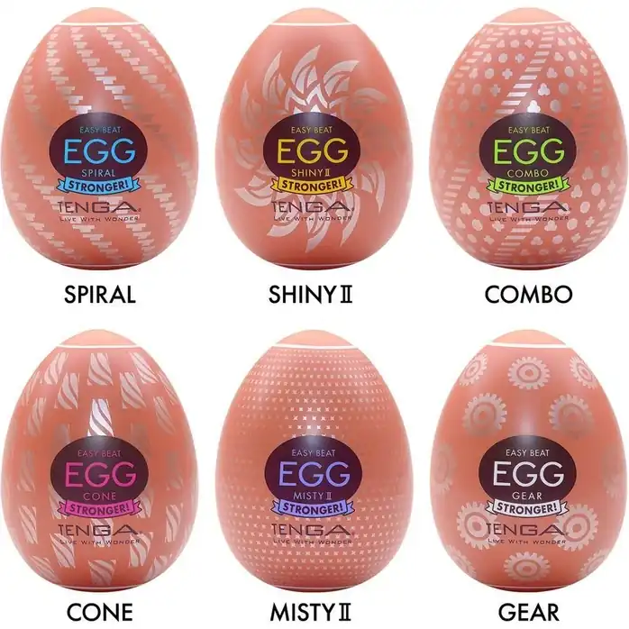 Набор из 6 мастурбаторов-яиц Tenga Egg Variety Pack V - EGG Series. Фотография 2.