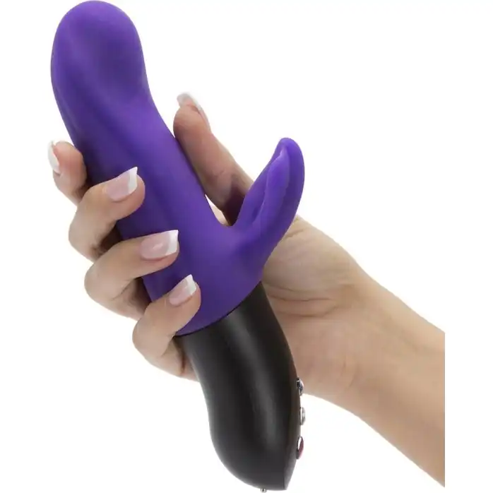 Фиолетовый пульсатор с клиторальным лепестком Bi Stronic Fusion - 21,5 см. Фотография 7.