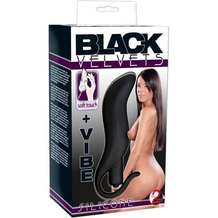 Черная анальная вибровтулка Black Velvet - 13 см - You2Toys. Фотография 3.
