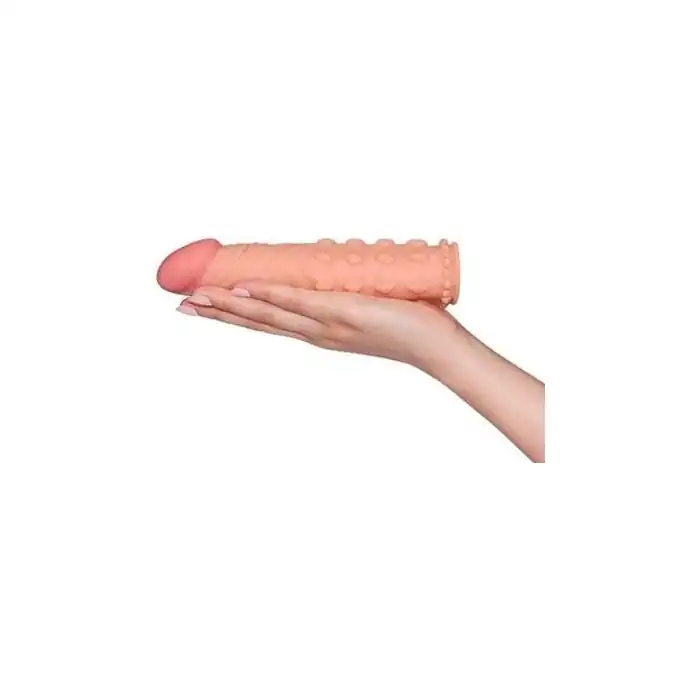 Телесная насадка-фаллос Super-Realistic Penis - 18 см. Фотография 3.